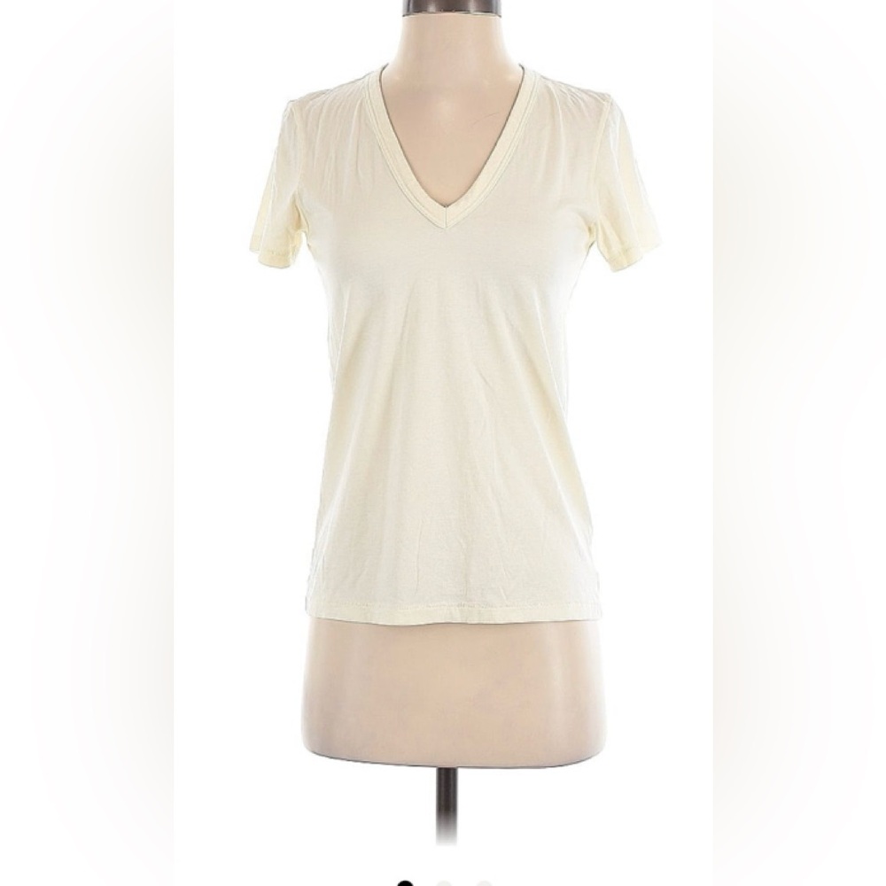 rag & bone cream V-Neck Short Sleeve Tee XS